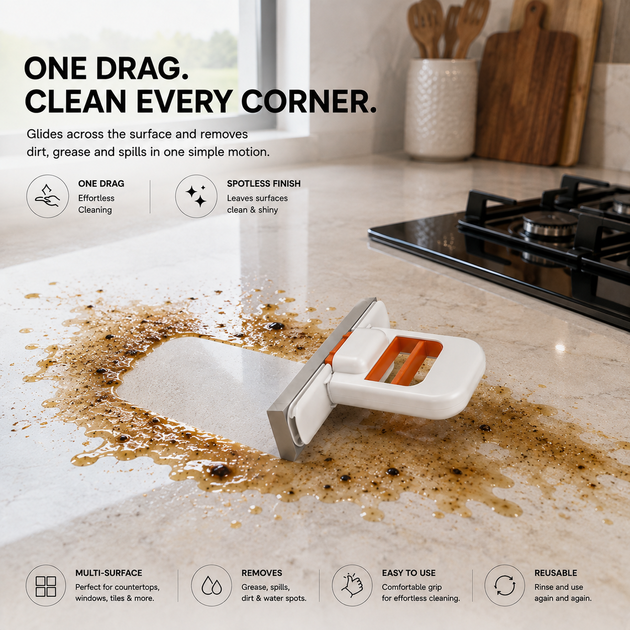 Mini Sponge Mop for Kitchen & Bathroom