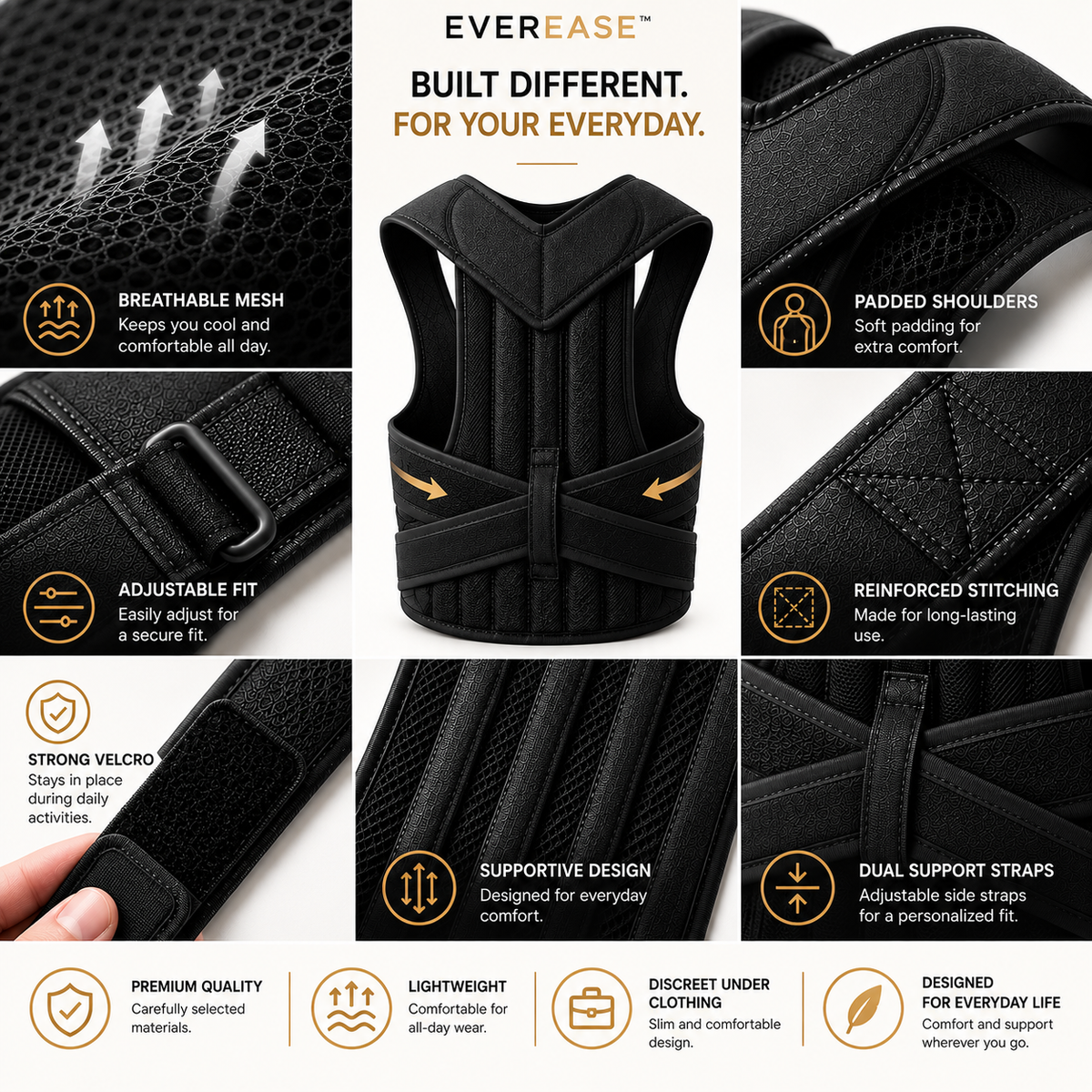 Adjustable Back Support Strap