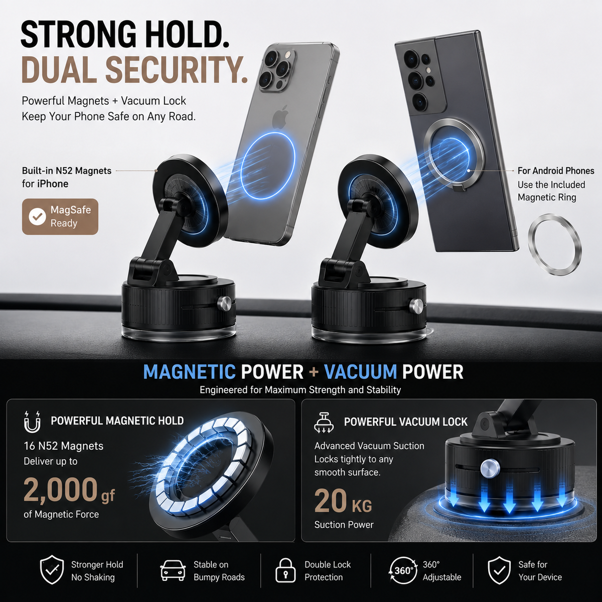 Iron 360° Magnetic Phone Holder -